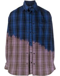 Vetements - Bleached Plaid-check Pattern Shirt - Lyst