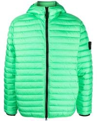 Stone Island - Panelled Down Hooded Jacket - Lyst
