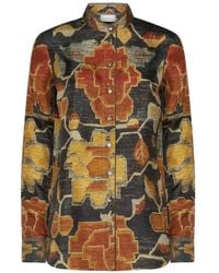 Pierre Louis Mascia - Aloe Floral-Print Silk Shirt - Lyst