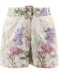 Charo Ruiz - Floral-Print Belted Shorts - Lyst