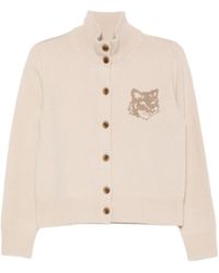 Maison Kitsuné - Bold Fox Head Cardigan Mit Intarsienmuster Aus Strick - Lyst