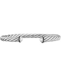 David Yurman - Sterling Cable Cuff Diamond Bracelet (6Mm) - Lyst