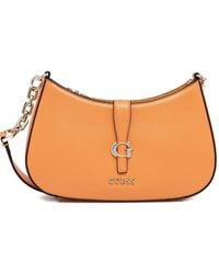 Guess - Carrie Logo-Plaque Shoulder Bag - Lyst