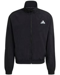 adidas - Logo-Print Zip-Up Jacket - Lyst
