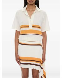 Christopher Esber - Striped Knit Polo Shirt - Lyst