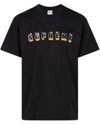 Supreme - T-Shirt mit Stencil Logo-Print - Lyst