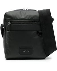 BOSS - Bolso messenger con parche del logo - Lyst