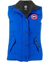 Canada Goose Padded Logo Patch Gilet - Blue