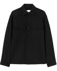 Jil Sander - Long-Sleeve Wool Flannel Overshirt - Lyst