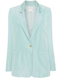 Forte Forte - Blazer En Satin À Simple Boutonnage - Lyst