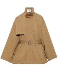 FRAME - Belted Storm-Flap Coat - Lyst