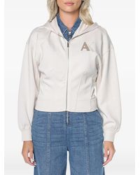 ARMANI EXCHANGE - Logo-Patch Zip-Up Hoodie - Lyst