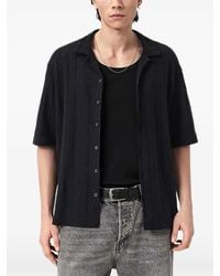 AllSaints - Short-Sleeve Textured Shirt - Lyst