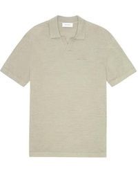 Les Deux - V-Neck Logo Polo Shirt - Lyst