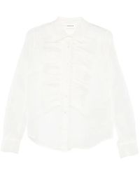 P.A.R.O.S.H. - Ruffled Silk Shirt - Lyst