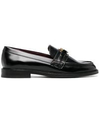 Claudie Pierlot - Logo-buckle Patent Leather Loafers - Lyst