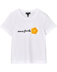 Marc Jacobs - Camiseta con aplique floral y logo - Lyst