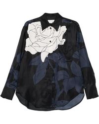 Victoria Beckham - Floral-Print Pocket Shirt - Lyst