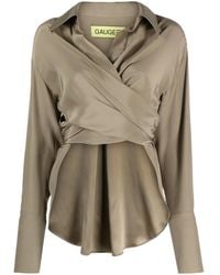 GAUGE81 - Sabinas Silk Wraparound Shirt - Lyst