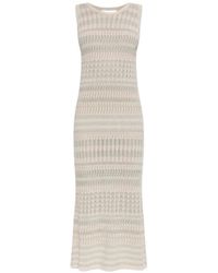 Akep - Open-Knit Striped Dress - Lyst
