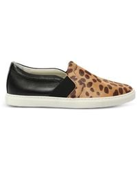 Lanvin - Pony Hair and Leather Slip-On Sneakers - Lyst