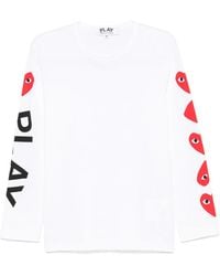 COMME DES GARÇONS PLAY - Signature Heart Print Cotton Tee - Lyst