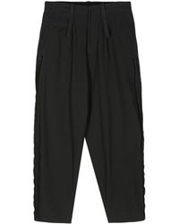 Y's Yohji Yamamoto - Cotton-blend Tapered Trousers - Lyst
