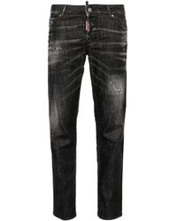 DSquared² - Jennifer Skinny Jeans In Low-rise Stretch Cotton - Lyst