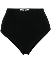 MSGM - Knitted Logo Waistband Briefs - Lyst
