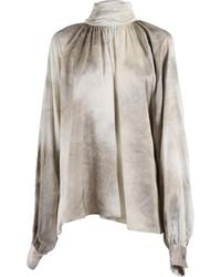 Ballantyne - High-neck Tie-dye Blouse - Lyst