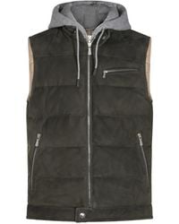 Eleventy - Quilted Hooded Gilet - Lyst