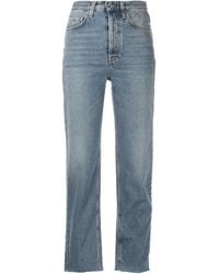 TOTEME - Cropped Straight-Leg Jeans - Lyst