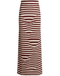 Etro - Striped Wool Maxi Skirt - Lyst