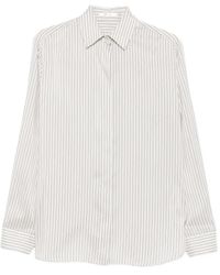 The Row - Striped Silk Shirt - Lyst