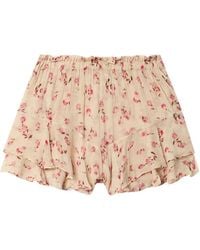 Isabel Marant - Sornel Ruffled Floral-Print Shorts - Lyst