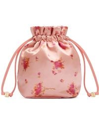 Ganni - Pochette À Fleurs Et Lien De Resserrage - Lyst