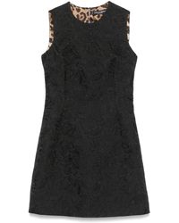 Dolce & Gabbana - Robe Courte À Fleurs En Jacquard - Lyst
