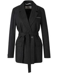Peserico - Belted Notch-Lapels Blazer - Lyst