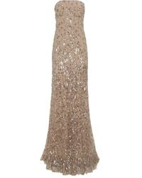 Brunello Cucinelli - Sequin-Embellished Strapless Maxi Dress - Lyst