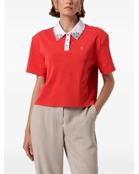 Fracomina - Crystal-Embellished Polo Shirt - Lyst
