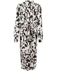 MSGM - Midikleid Mit Blumen-Print - Lyst