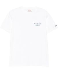 MC2 Saint Barth - Embroidered-Logo T-Shirt - Lyst