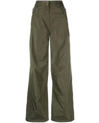 Moncler - Logo-Patch Lightweight Flared Trousers - Lyst