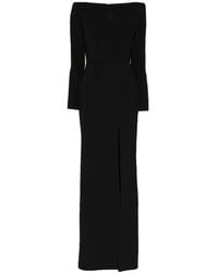 Alex Perry - Robe Longue Manches Longues À Col Bateau - Lyst