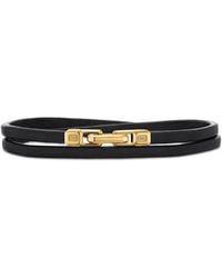 David Yurman - 18Kt Streamline Double Wrap Leather Bracelet (4Mm) - Lyst
