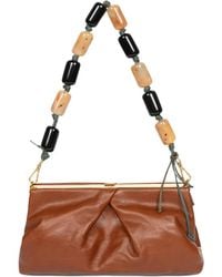 Dries Van Noten - Leren Clutch Met Plooien En Kralen - Lyst