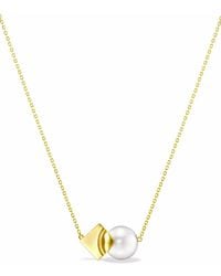 Tasaki - 18Kt M/G Square Leaf Pearl Pendant - Lyst