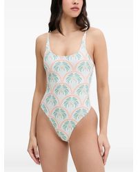 Hurley - Palm-Tree Print Swimsuit - Lyst