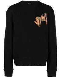 Roberto Cavalli - Patch-Detail Cotton Sweatshirt - Lyst