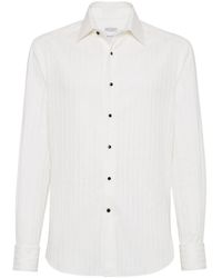 Brunello Cucinelli - Chemise À Motif De Chevrons - Lyst